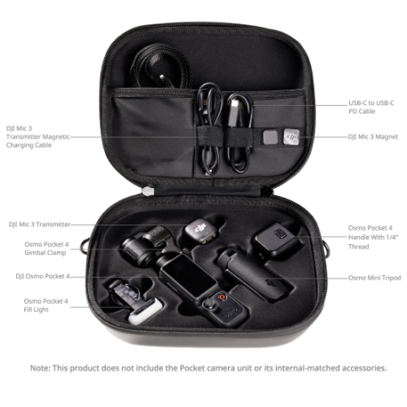 SmallRig 5648 - etui, torba z paskiem do DJI Osmo Pocket 4/3 (dedykowana do Creator Combo) - miejsce na sprzęt ! zawartość przedstawiona na zdjęciach w postaci urządzenia i akcesoriów nie jest przedmiotem sprzedaży !